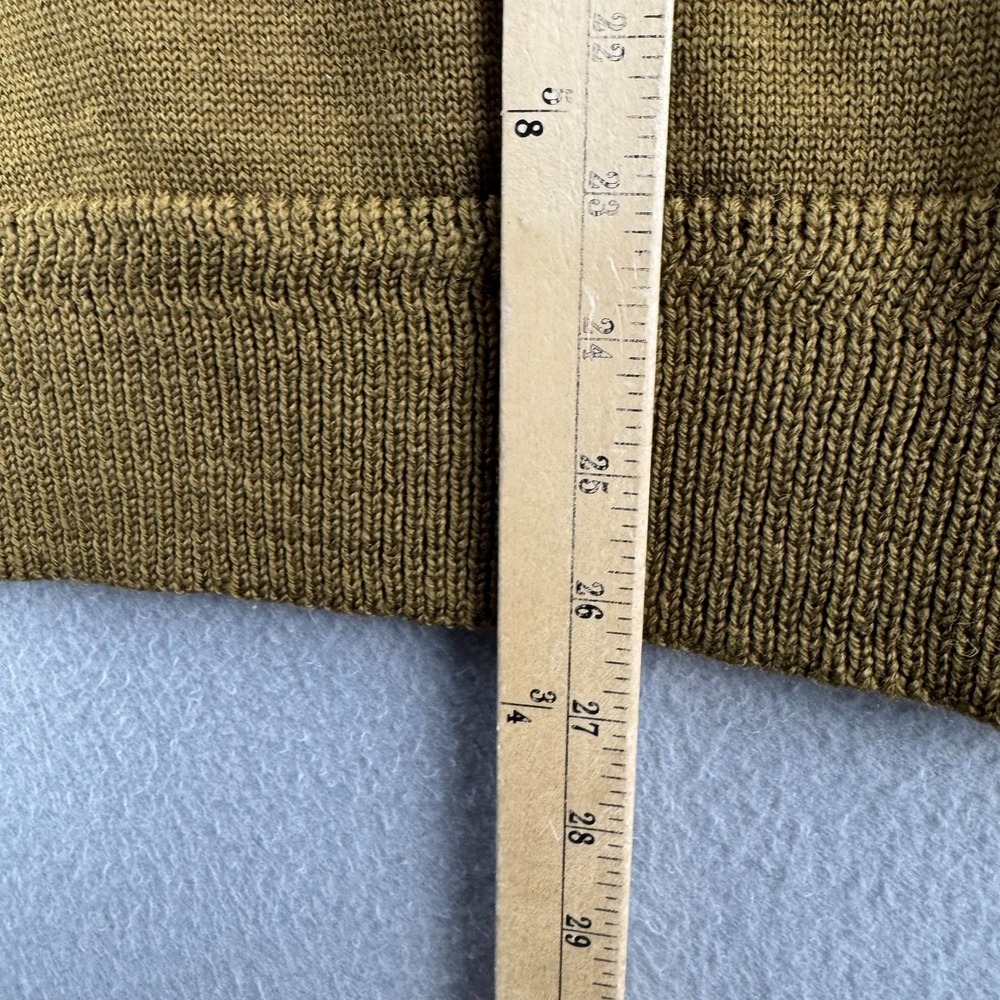 Anatomica Sweater Mens Medium Olive Military Wool Mock Neck Made in Japan - Picture 10 of 11
